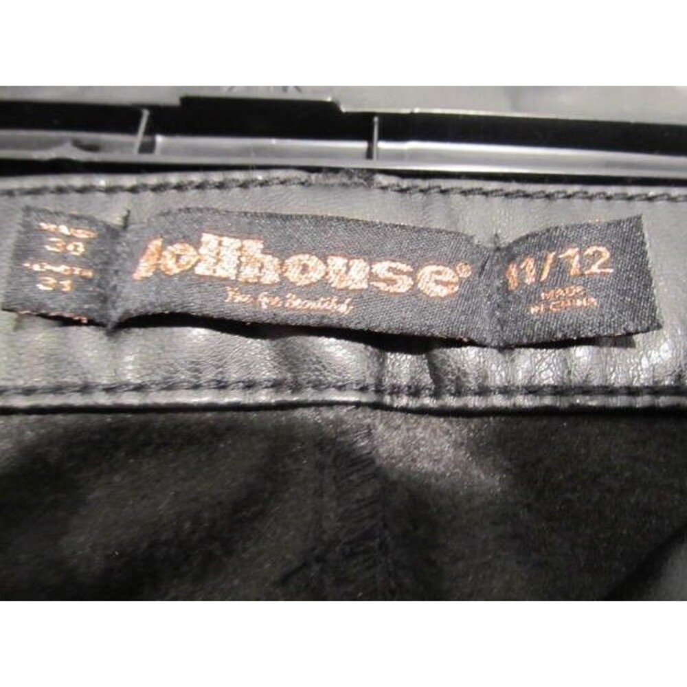 Dollhouse Juniors Curvy Wide‑Leg Faux Leather Jeans – Black – Size 11/12 – NWT - Picture 7 of 8